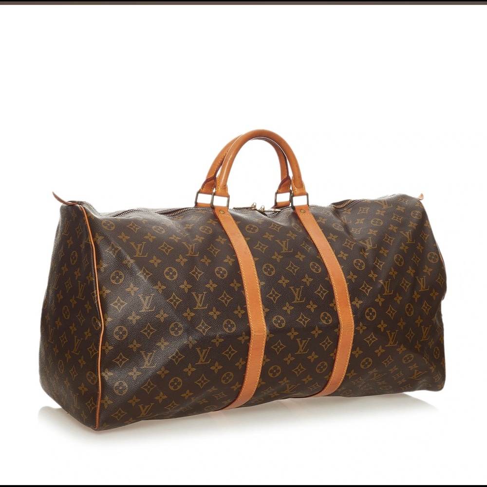 Authentic Monogram Brown Louis Vuitton Keepall 60… - image 7